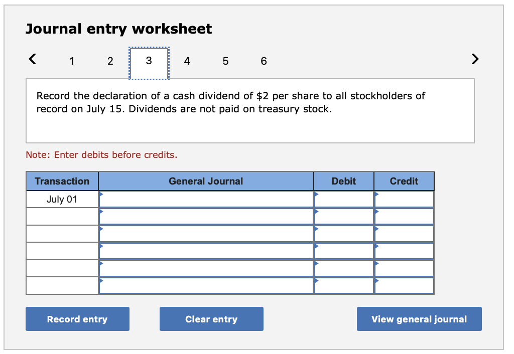 Solved Record the entry for the dividends on the date of Chegg com