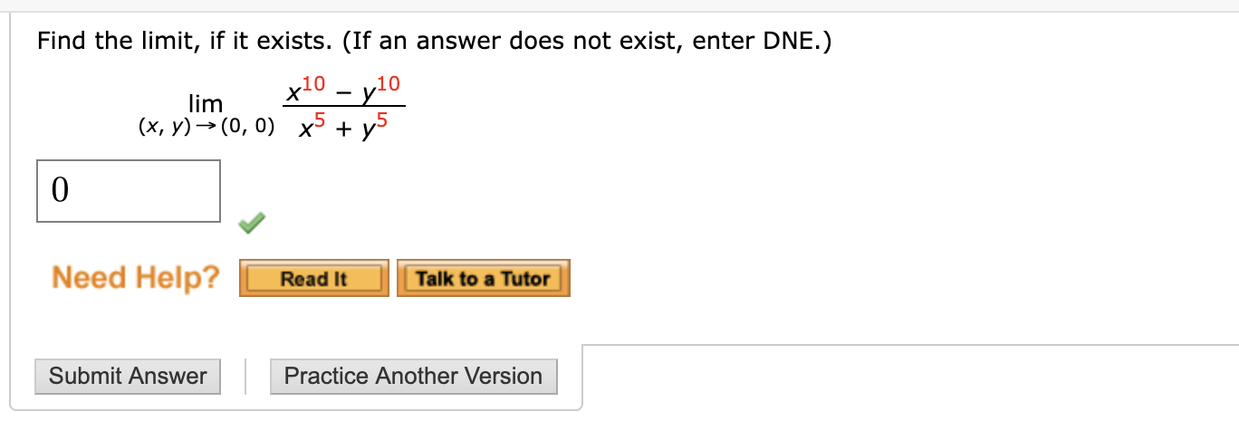 Solved Find The Limit If It Exists If An Answer Does Not