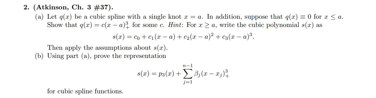 2 Atkinson Ch 3 37 A Let Q R Be A Cubic Chegg Com