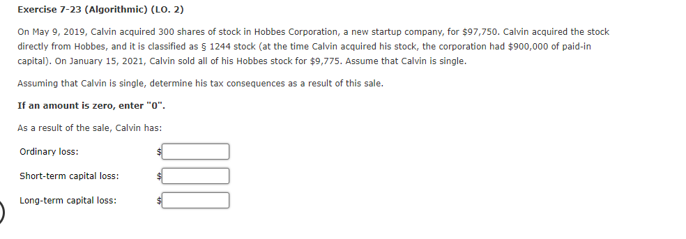 Solved Exercise 7-23 (Algorithmic) (LO. 2) On May 9, 2019, | Chegg.com