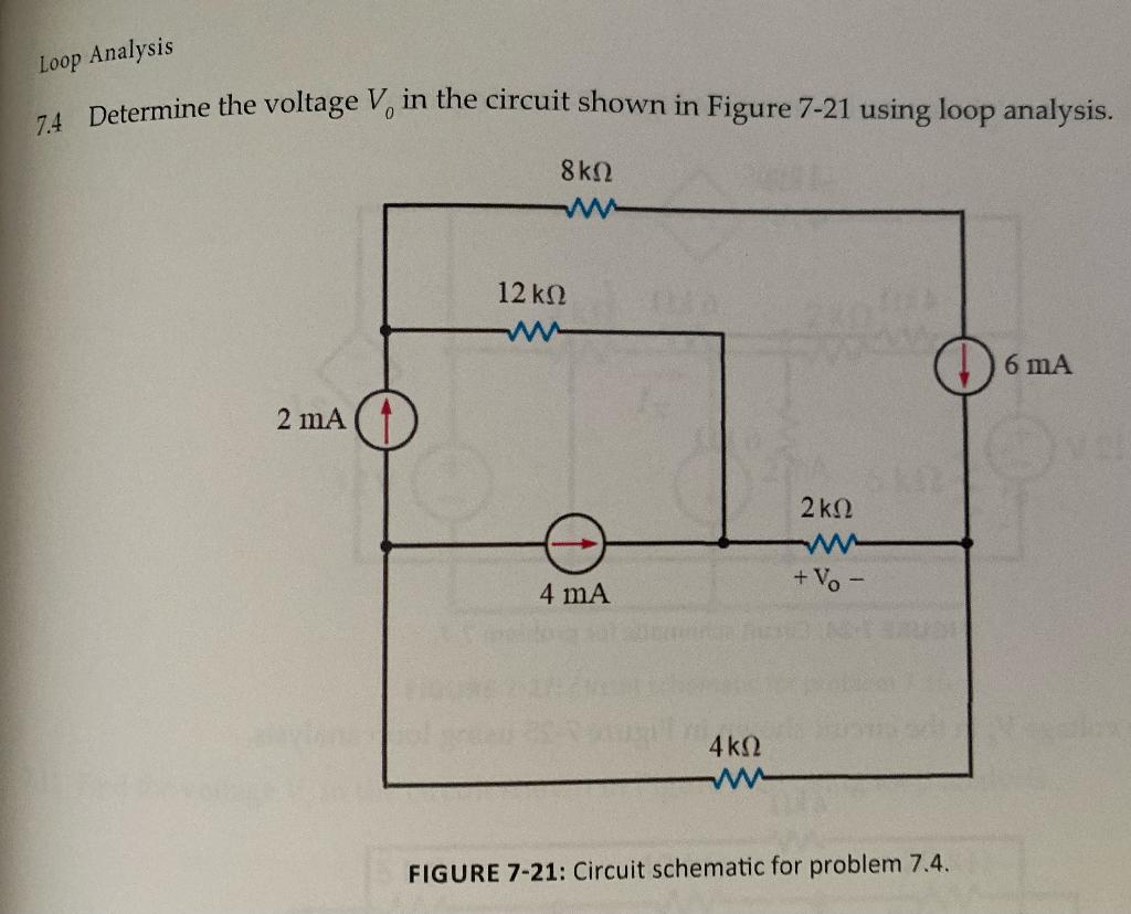 Solved Determine the voltage Vo in the circuit shown in | Chegg.com