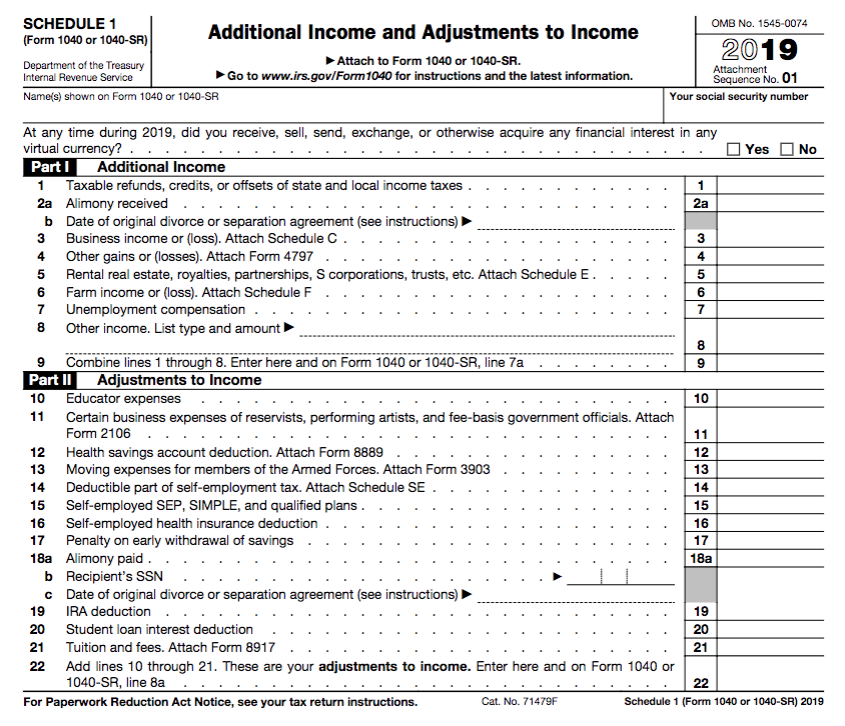 뎐1040 Department of the Treasury-intema Revenue | Chegg.com
