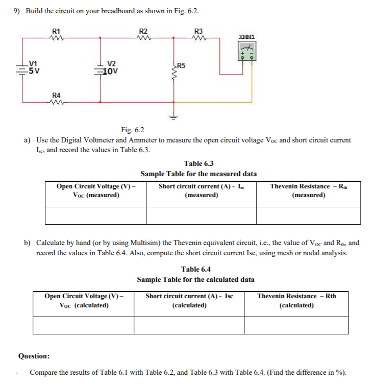 Solved 8) Build the circuit on your breadboard as shown in | Chegg.com