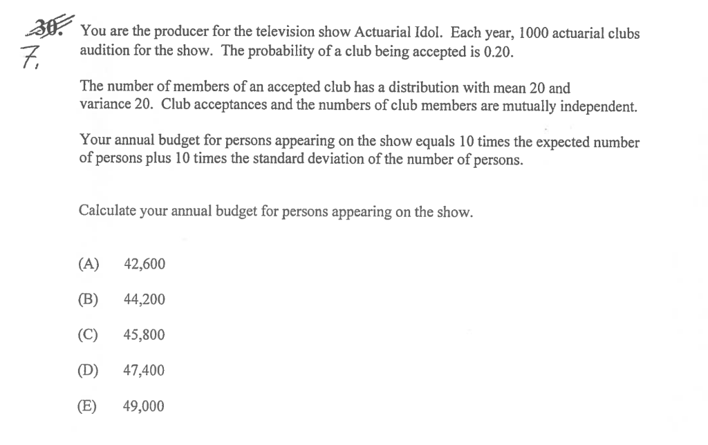 Solved You are the producer for the television show | Chegg.com