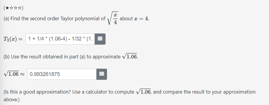 Solved A Find The Second Order Taylor Polynomial Of 4x