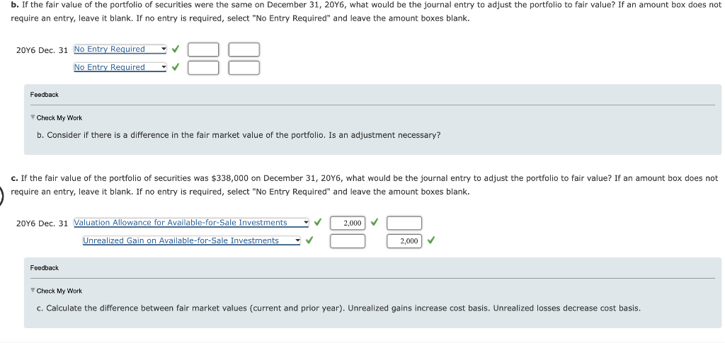 Solved Fair value adjustment for available-for-sale | Chegg.com