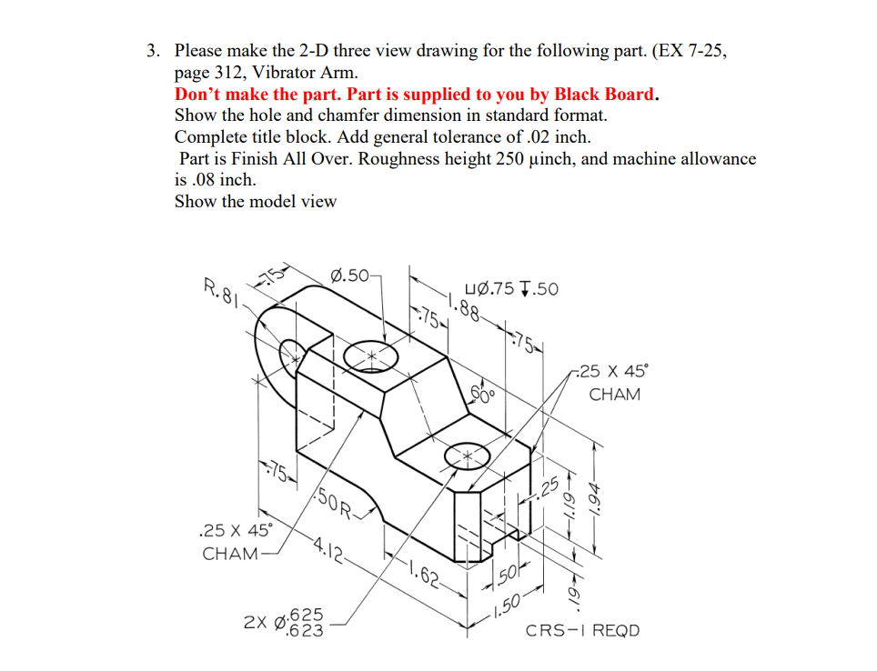 Solved Give me steps how to do it with Solidworks 2021. (I | Chegg.com