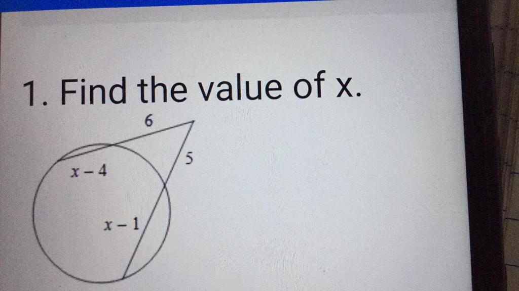 find the value of x 3x 4 6 x 1 )  7