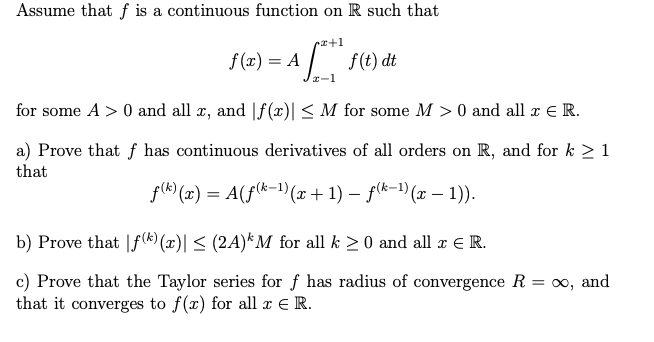 Solved Assume That F Is A Continuous Function On R Such T Chegg Com