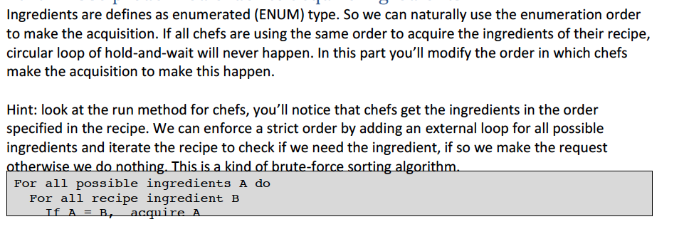 Ingredients are defines as enumerated (ENUM) type. So | Chegg.com