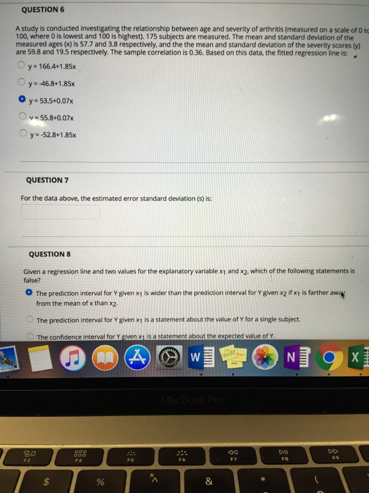 Solved QUESTION6 A study is conducted investigating the | Chegg.com
