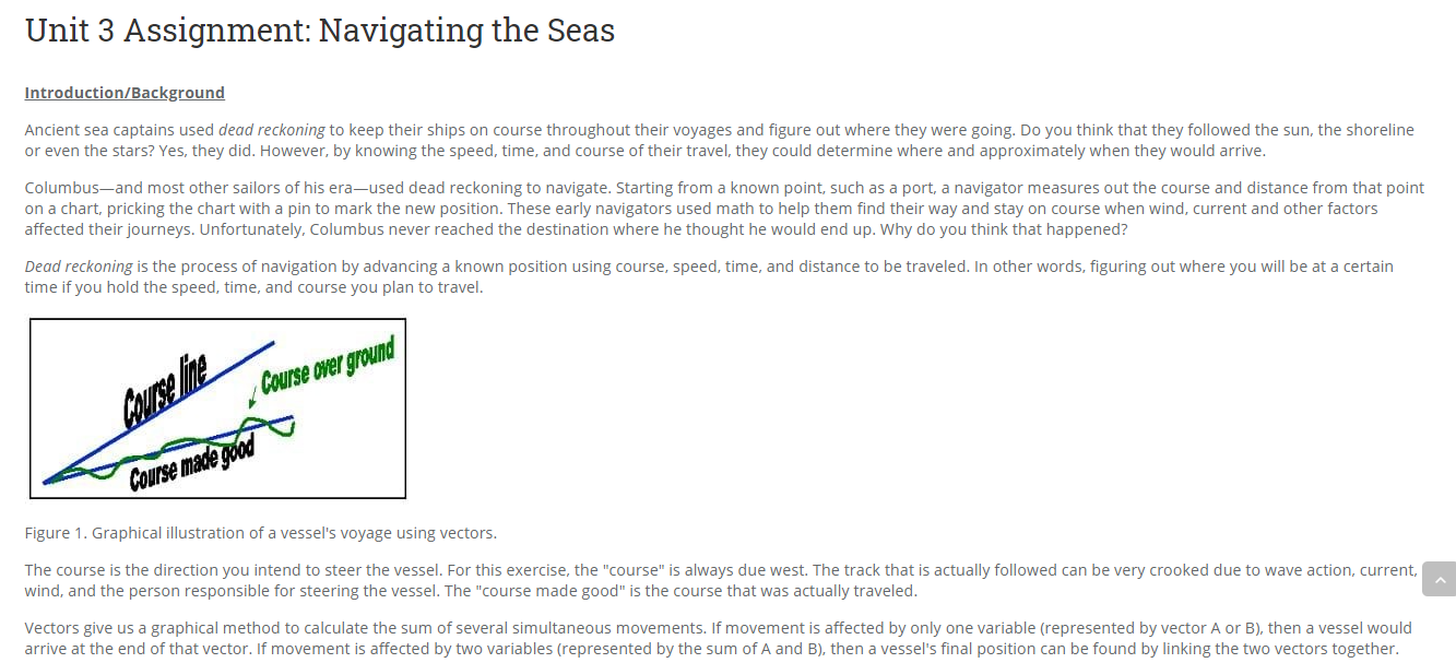 unit 3 assignment navigating the seas