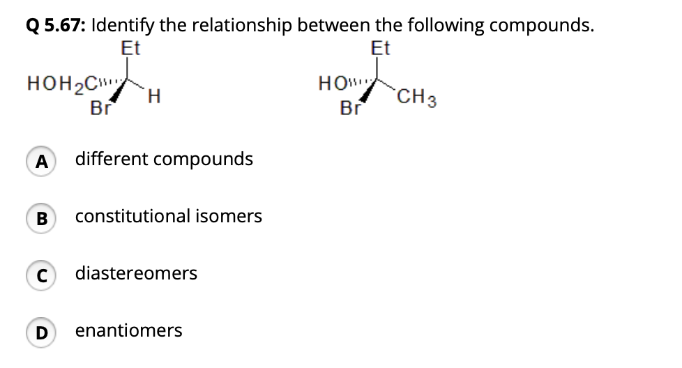 Solved Q 5.67: Identify the relationship between the | Chegg.com