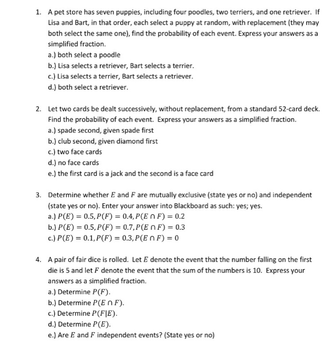 Solved A pet store has seven puppies, including four