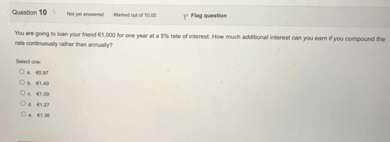 Solved Question 10 Not yet answered Marked out of 10.00 p | Chegg.com