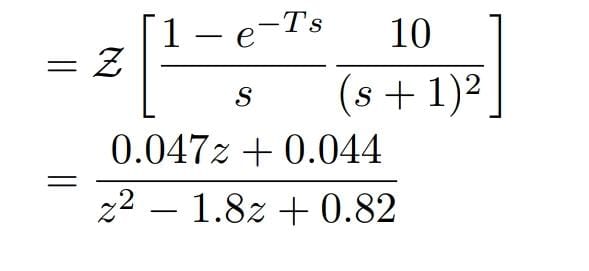 Solved What is Z ﻿transform of [1-e-Tss10(s+1)2] | Chegg.com