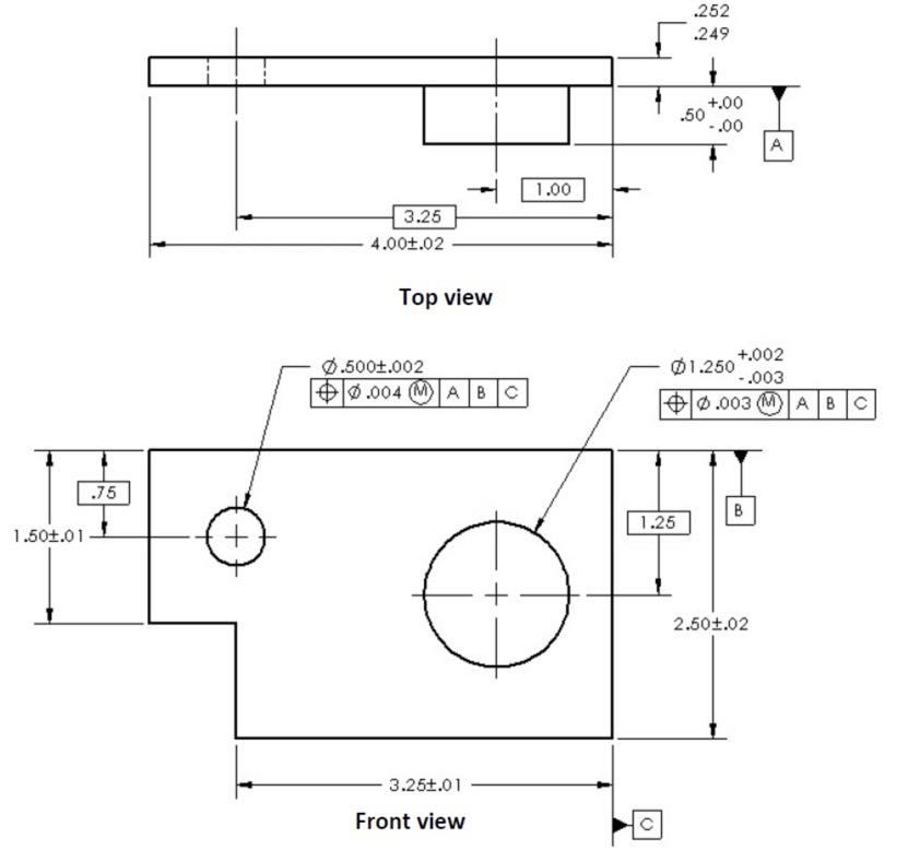 Solved TWO ACTUAL PARTS WHERE MADE AND THE HOLE DEVIATION | Chegg.com