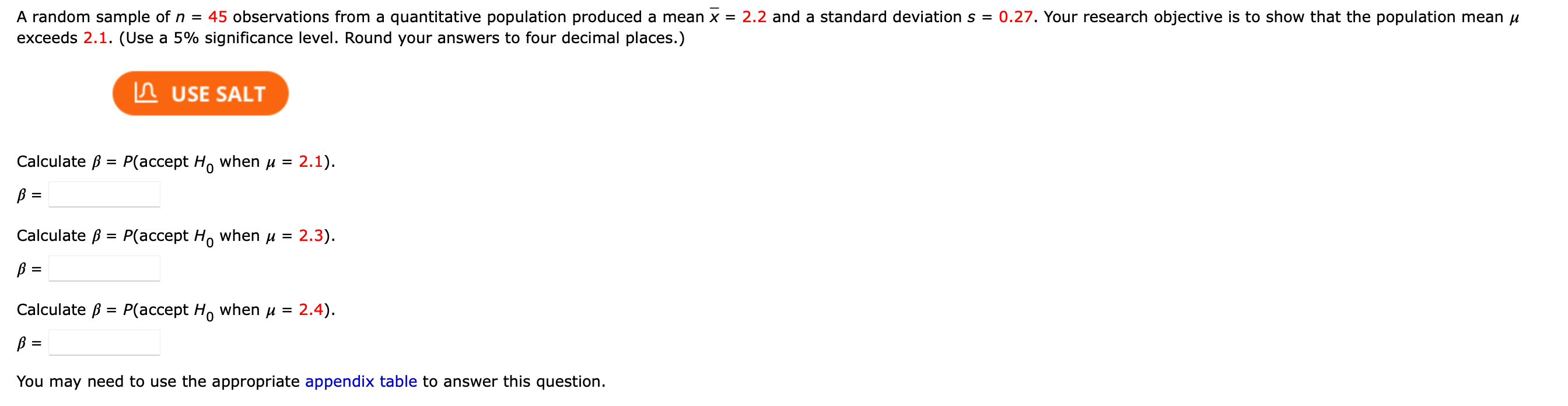 Solved A random sample of n = 45 observations from a | Chegg.com