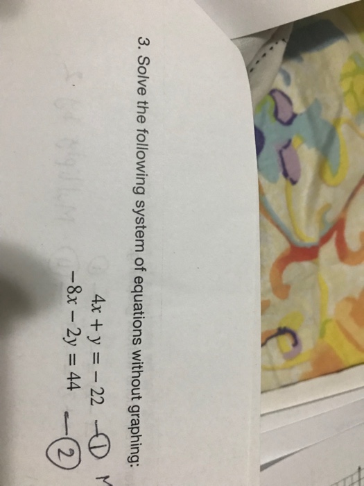 solve the system of equations without graphing. y=-2x 14x y=9