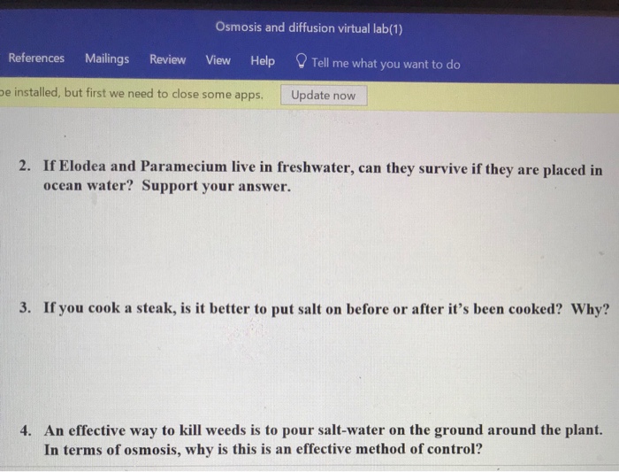 DIFFUSION VIRTUAL LAB ANSWER KEY