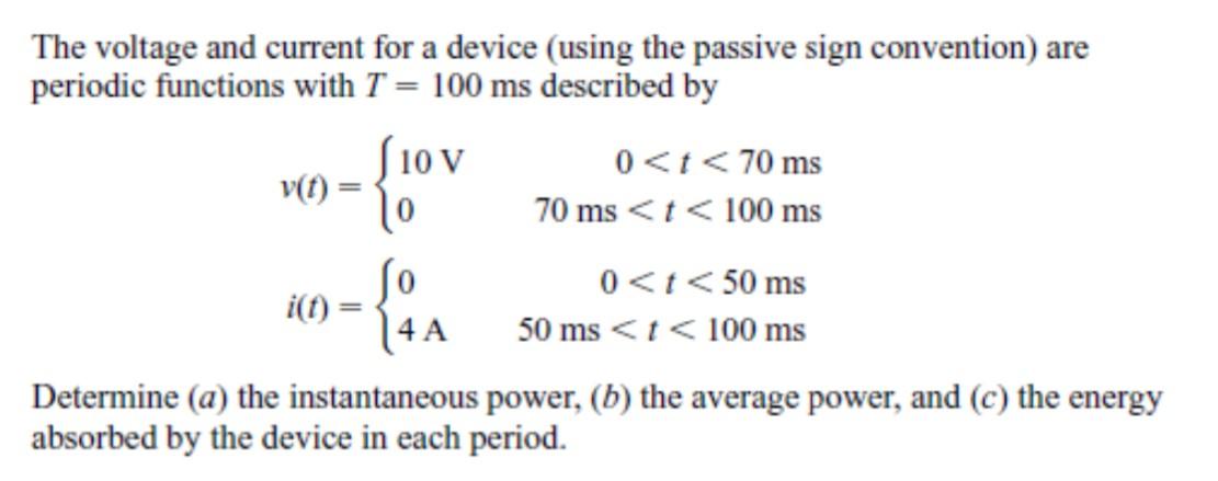 Solved 2-17. Determine the rms values of the voltage and | Chegg.com