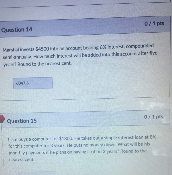 Solved 0 1 Pts Question 14 Marshal Invests 4500 Into An Chegg