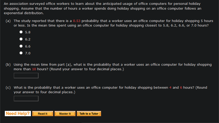 Solved An association surveyed office workers to learn about | Chegg.com