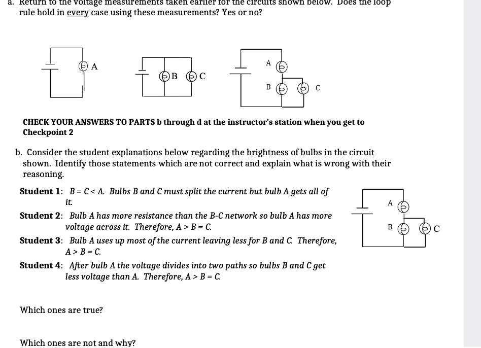 Solved a. shown below. Does the loop the voltage mea for the | Chegg.com