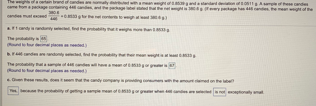 solved-the-weights-of-a-certain-brand-of-candies-are-chegg