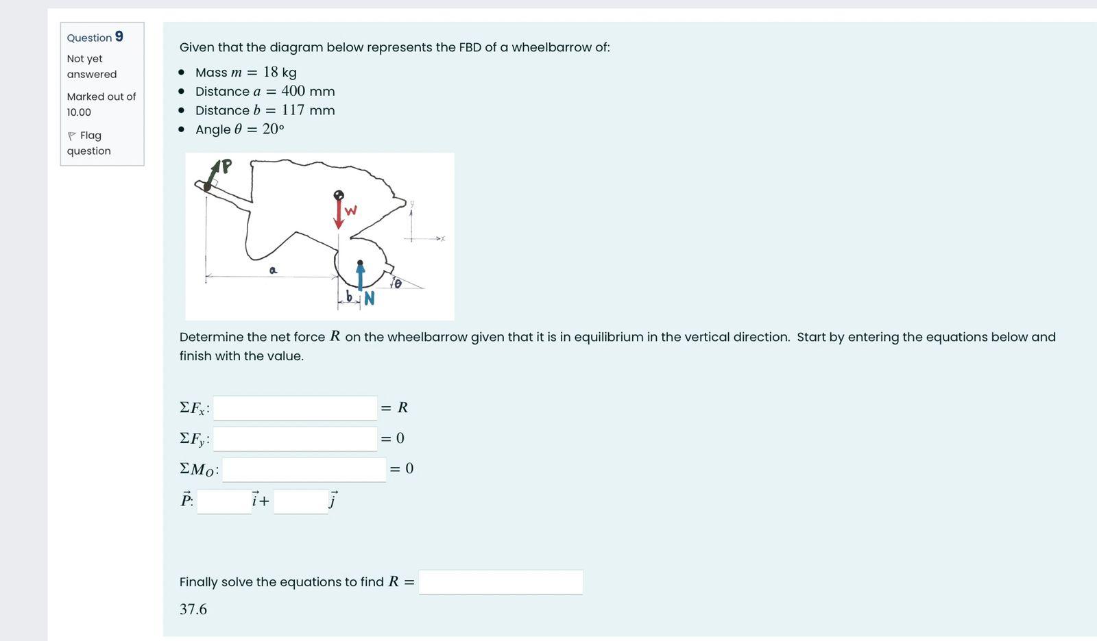 Solved Question 9 Not yet answered . Given that the diagram | Chegg.com