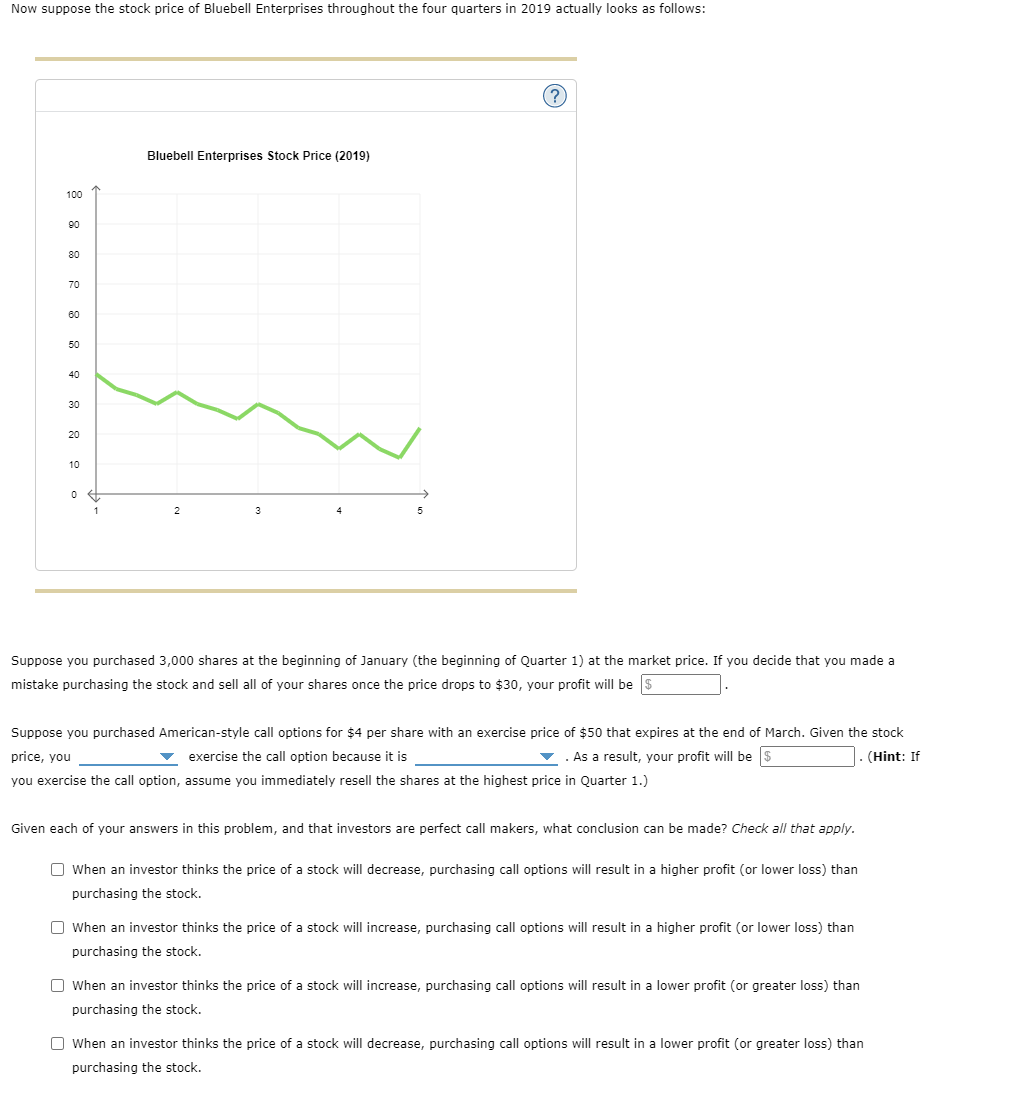 4. Speculating with stock options Suppose the