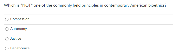 Solved Which is *NOT* one of the commonly held principles in | Chegg.com