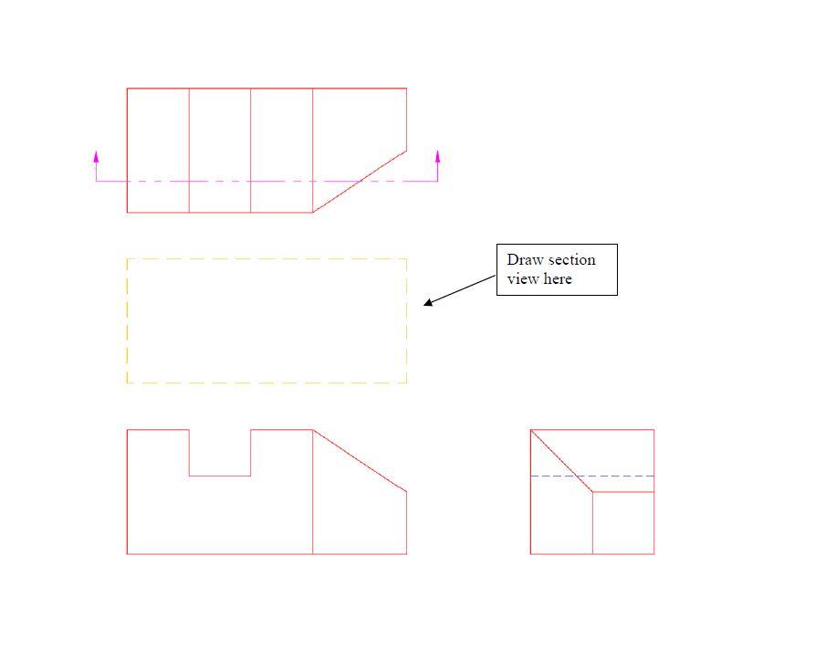 Solved - -- Draw Section View Here 1 - - | Chegg.com