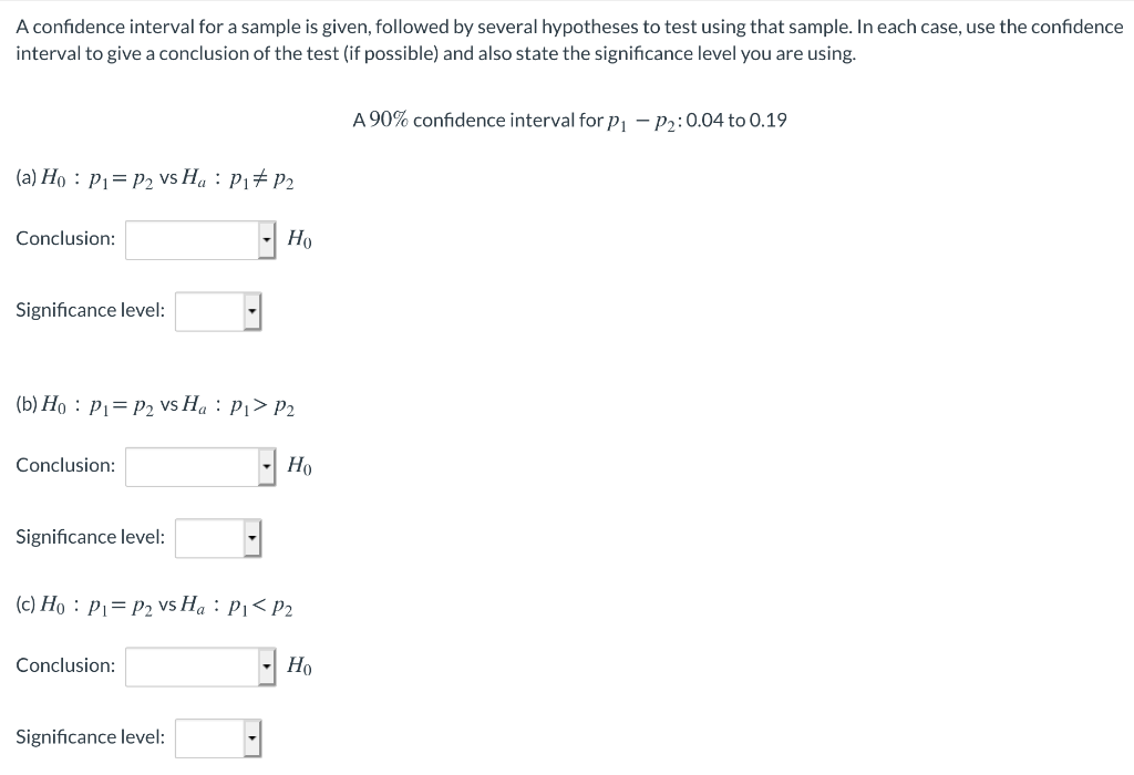 Solved A confidence interval for a sample is given, followed | Chegg.com