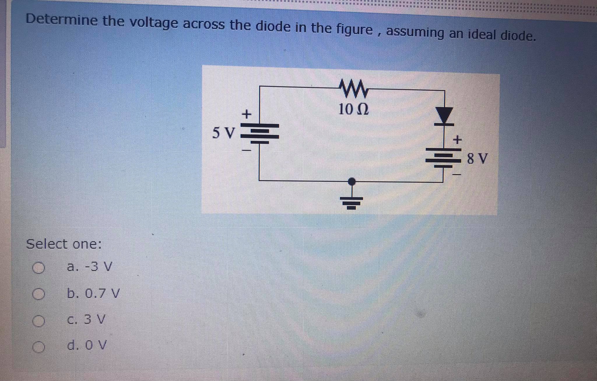 Solved ENIM REN Determine the voltage across the diode in | Chegg.com