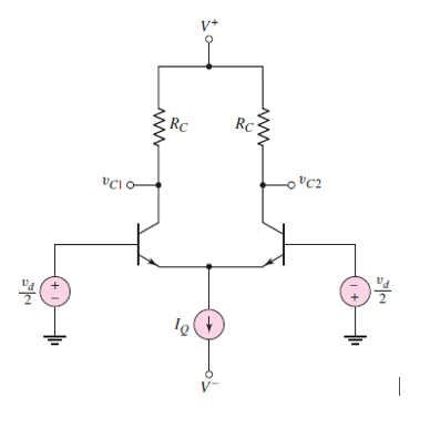 Q (100p): Design a BJT differential amplifier such as | Chegg.com
