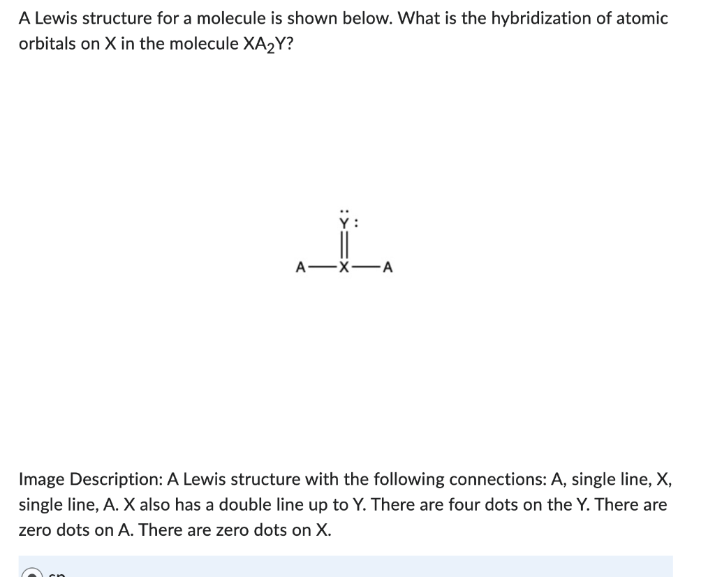 Solved A Lewis structure for a molecule is shown below. What | Chegg.com