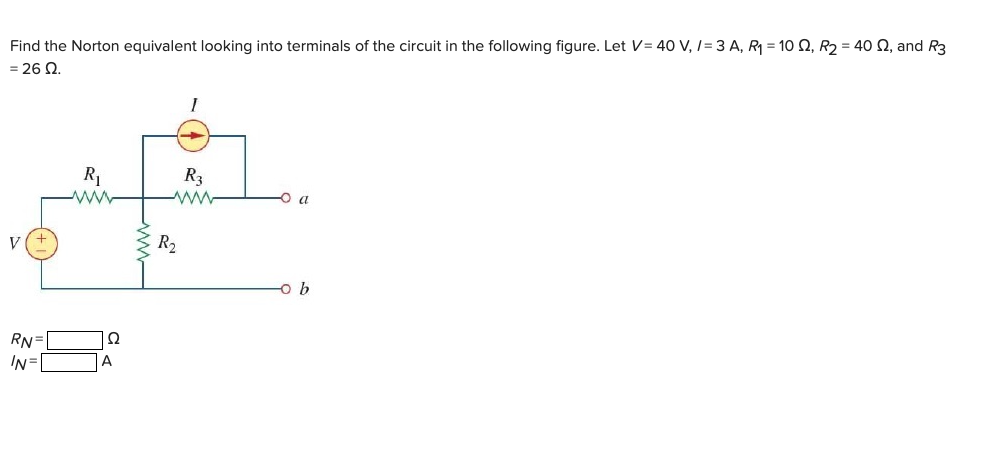 Solved Find The Norton Equivalent Looking Into Terminals Of | Chegg.com