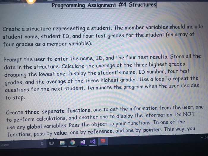 Solved C++ Create a structure representing a | Chegg.com