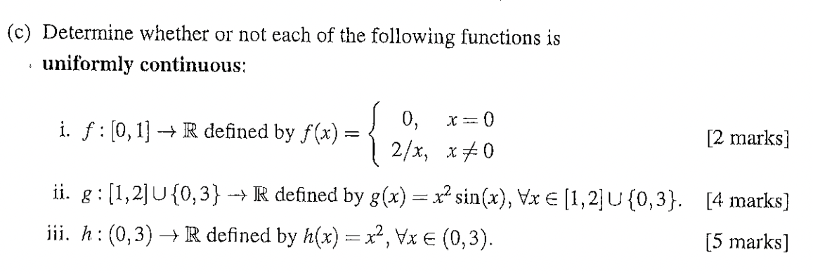 Solved Determine whether or not each of the following | Chegg.com