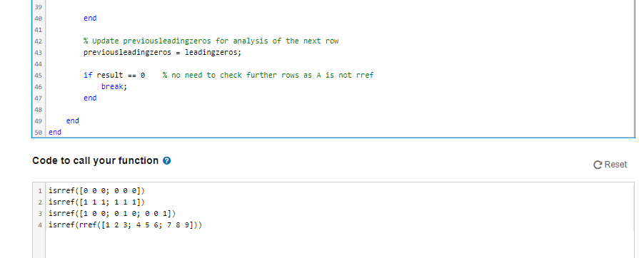 Solved Problem 1.4. Write a function named istref that | Chegg.com