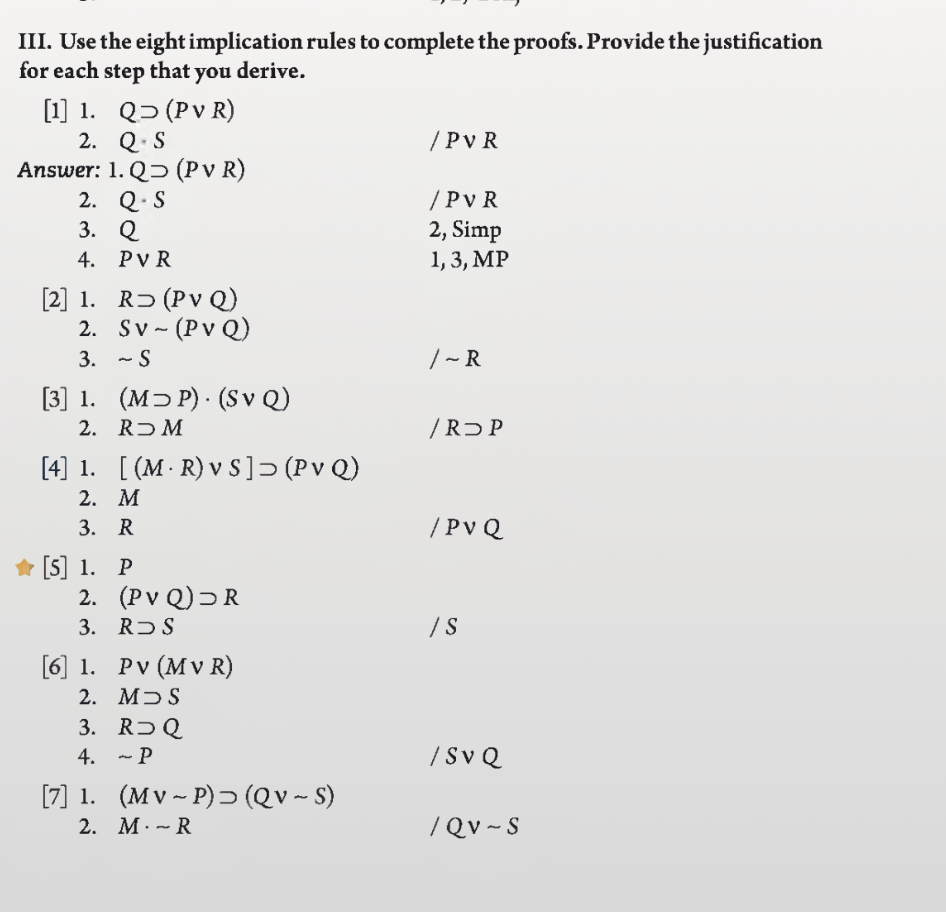 solved-iii-use-the-eight-implication-rules-to-complete-the-chegg