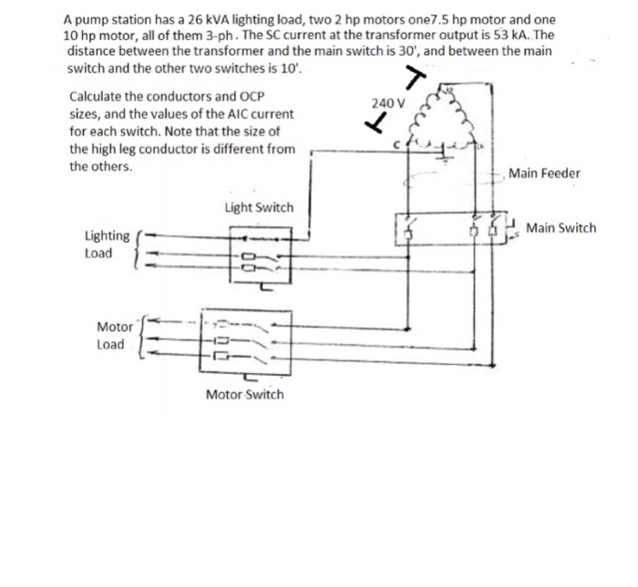 Solved A pump station has a 26 kVA lighting load, two 2 hp | Chegg.com