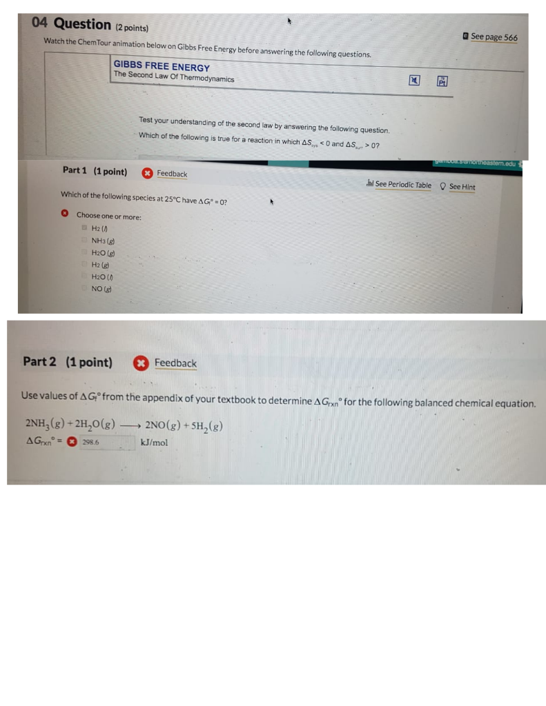 Solved See page 566 04 Question 2 points Watch the Chem Chegg