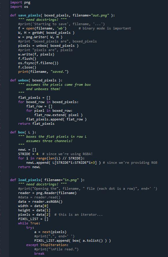 Solved from hmcpng import load_pixels from hmcpng import | Chegg.com