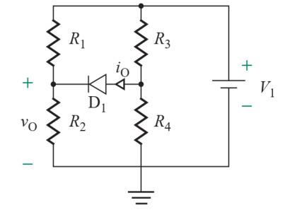 Solved The diode circuit shown in Fig. P4.3 has R1 = 30KΩ, | Chegg.com