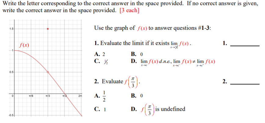 Solved Write the letter corresponding to the correct answer | Chegg.com