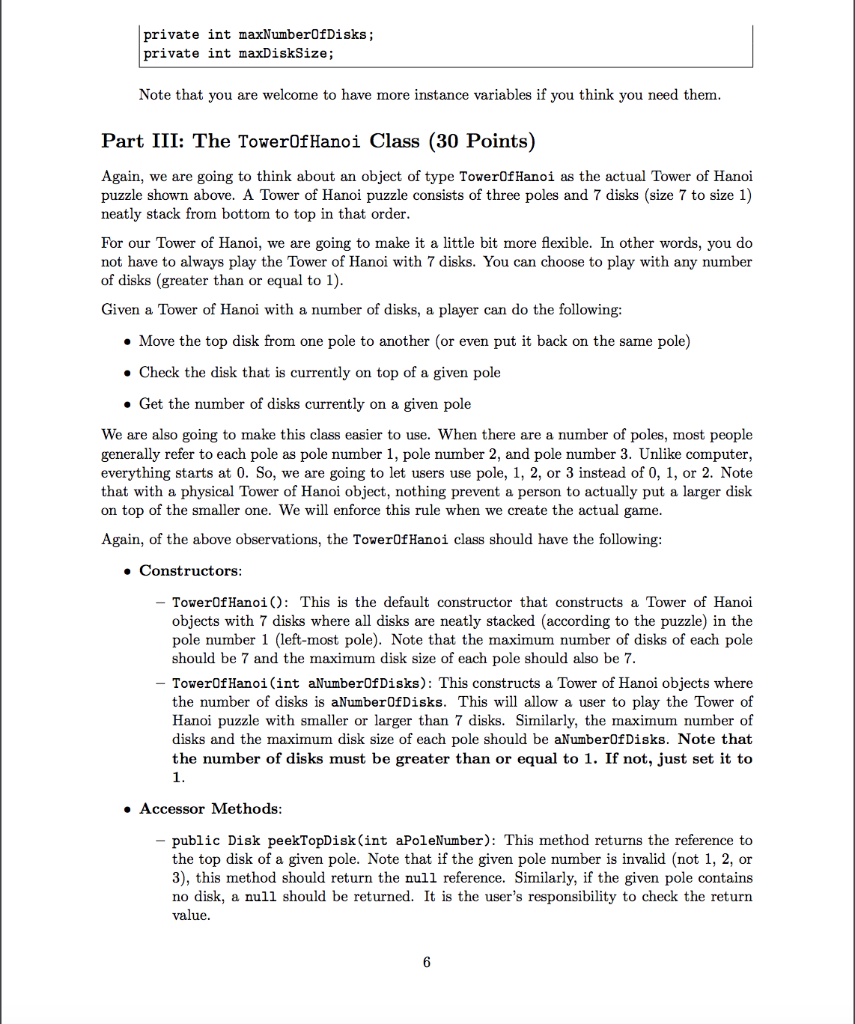 Solved Project 2 - Tower of Hanoi CS 0401-Intermediate | Chegg.com