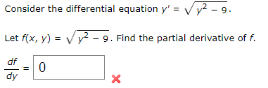 Solved Consider the differential equation y' = y2 - 9. Let | Chegg.com