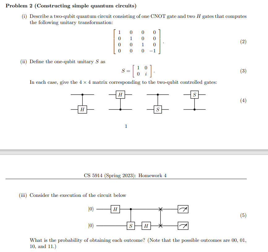 Solved Can I Get An Answer For This QUANTUM COMPUTING Course | Chegg.com